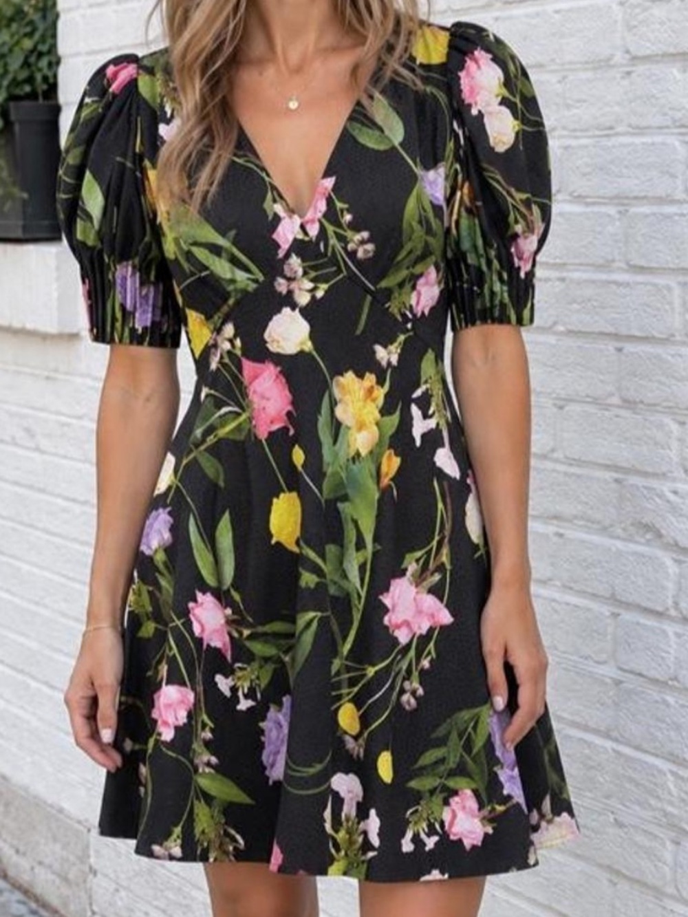 Ted Bdaker Opallie Floral Jacquard Mini Dress Size 5- US 12 Lightweight Flowy